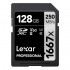 Lexar 1667X Professional 128GB V60 U3 SDXCâ„¢ UHS-II Memory Cards (up to 250MB/s read, 120MB/s write)