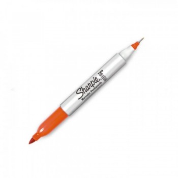 Sharpie Twin Tip Permanent Marker - Orange (Item No: A12-19 TT OR) A1R3B27