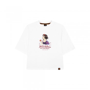 Disney Princess Series: Snow White Women Tee (White, Size L)