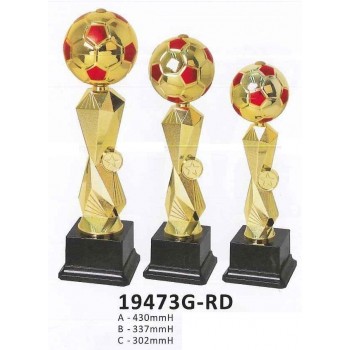 19473G-RD Football On The Top trophy