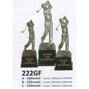 222GF Golf Resin Trophy