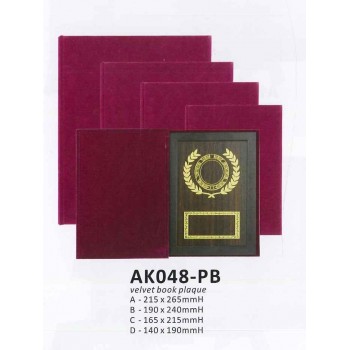 AK048-PB Velvet Book Plaque