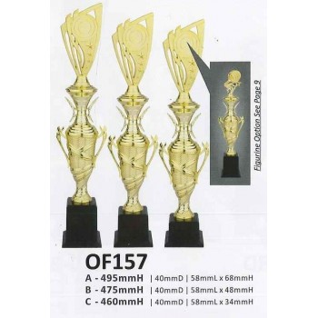 OF157 Flag Design of Top Plastic Trophy