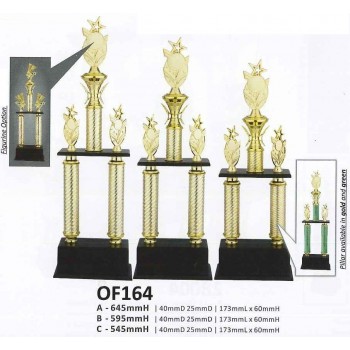 OF164 Twin Tower Stand Trophy